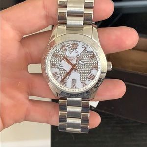 Silver oversized Michael Kors watch brand new!!